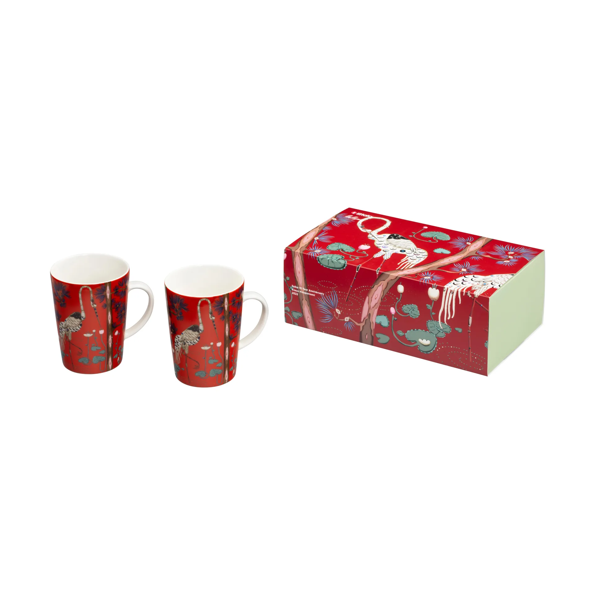 2 Tazas Taika 40 cl 15º aniversario, Rojo Iittala