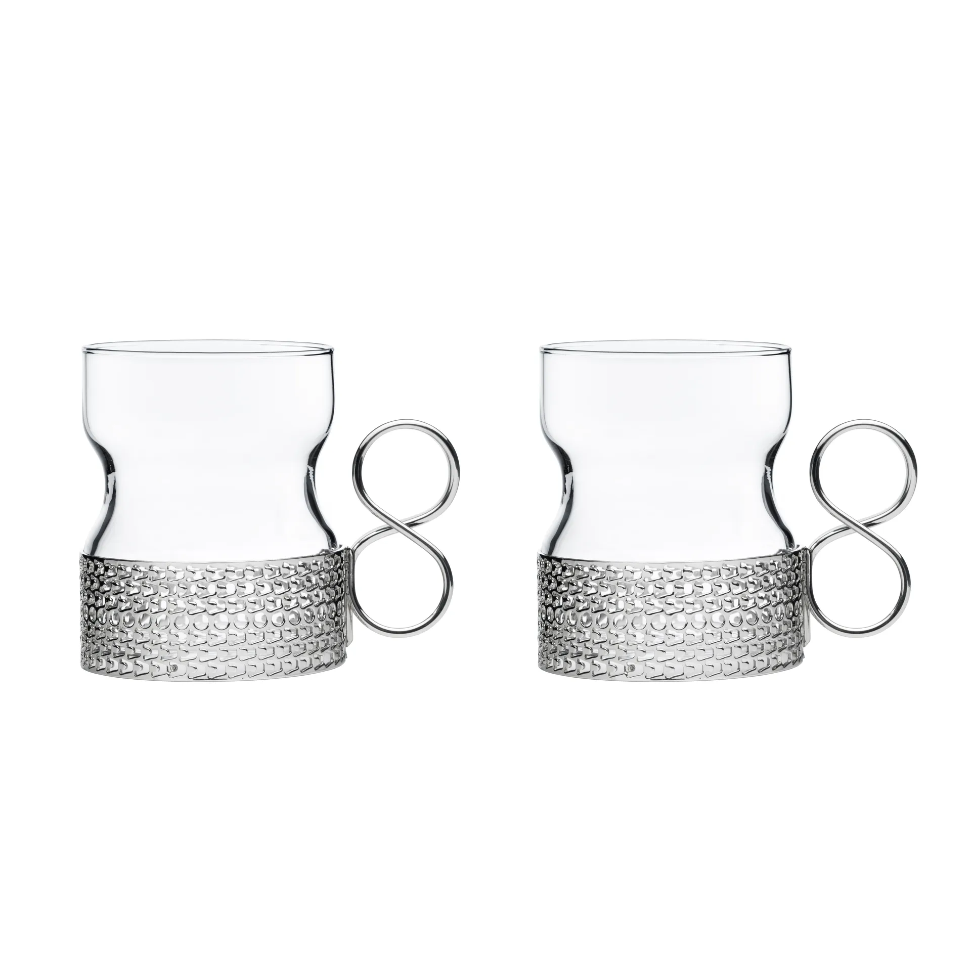 2 Vasos con asa Tsaikka 23 cl, plata Iittala