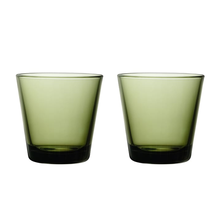 2 Vasos Kartio 21 cl, verde musgo Iittala