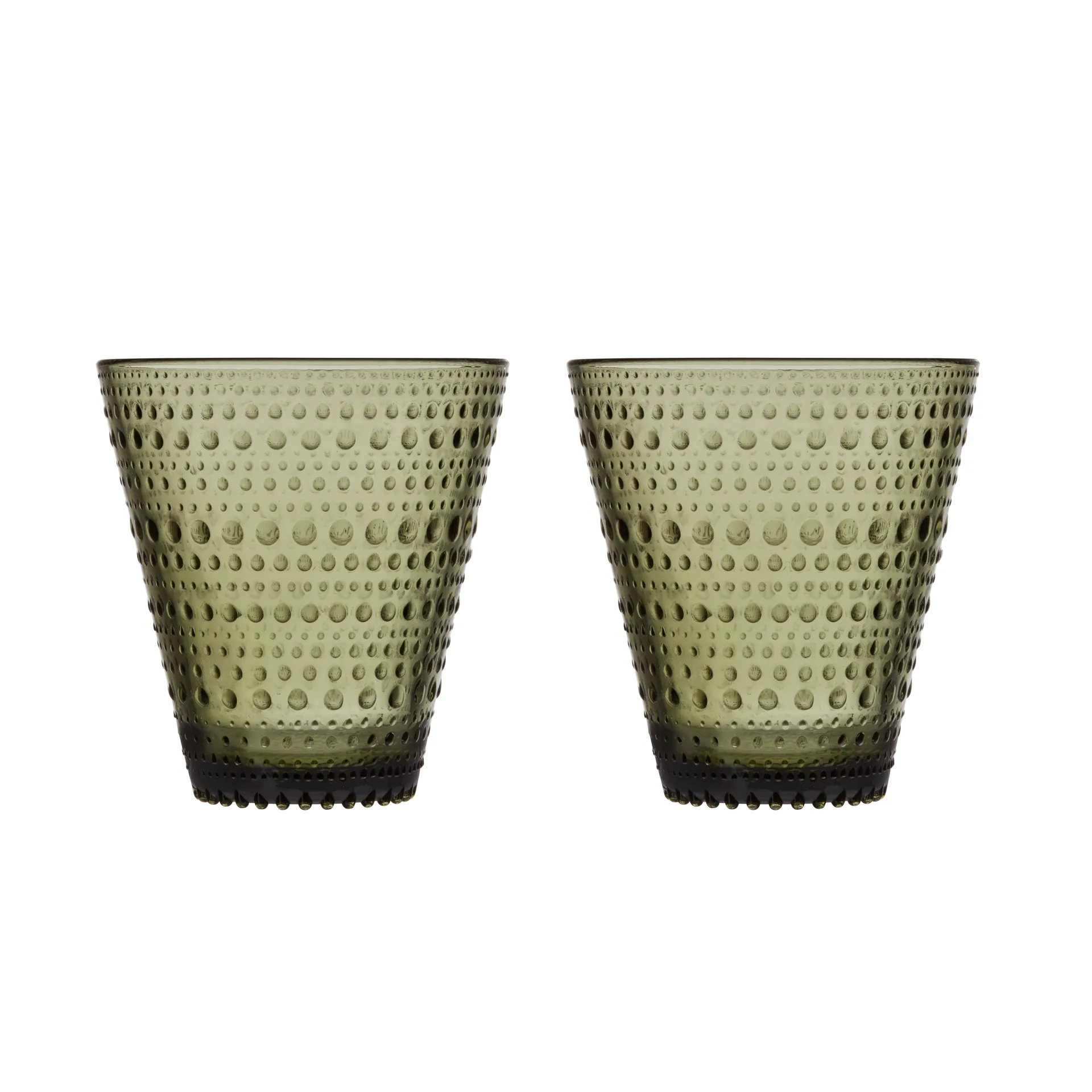 2 vasos Kastehelmi 30cl, verde musgo Iittala