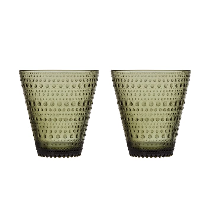 2 vasos Kastehelmi 30cl - verde musgo - Iittala