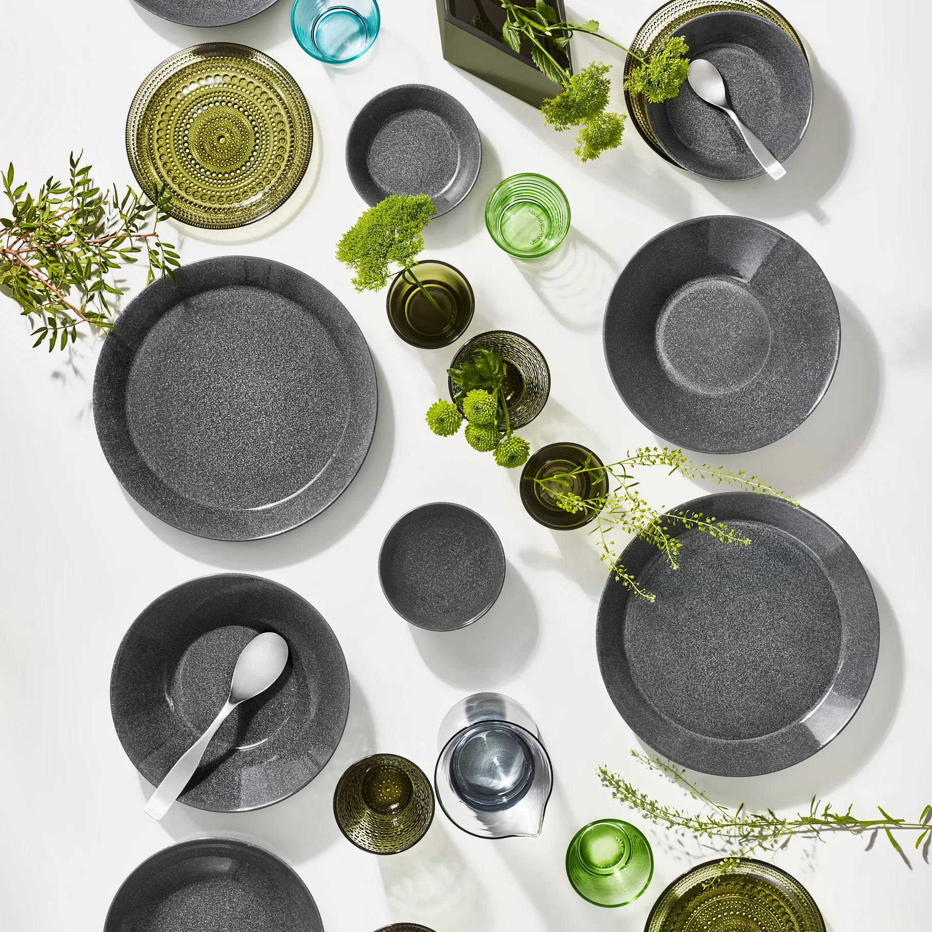 2 vasos Kastehelmi 30cl, verde musgo Iittala