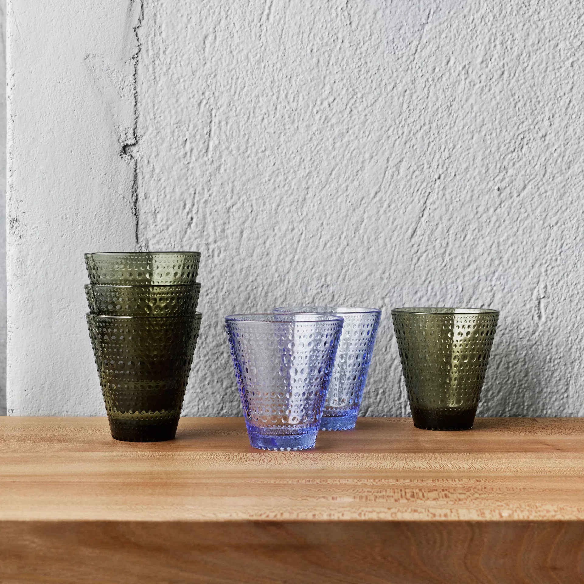 2 vasos Kastehelmi 30cl, verde musgo Iittala