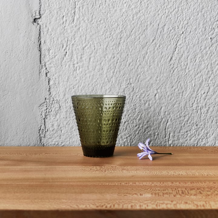 2 vasos Kastehelmi 30cl, verde musgo Iittala