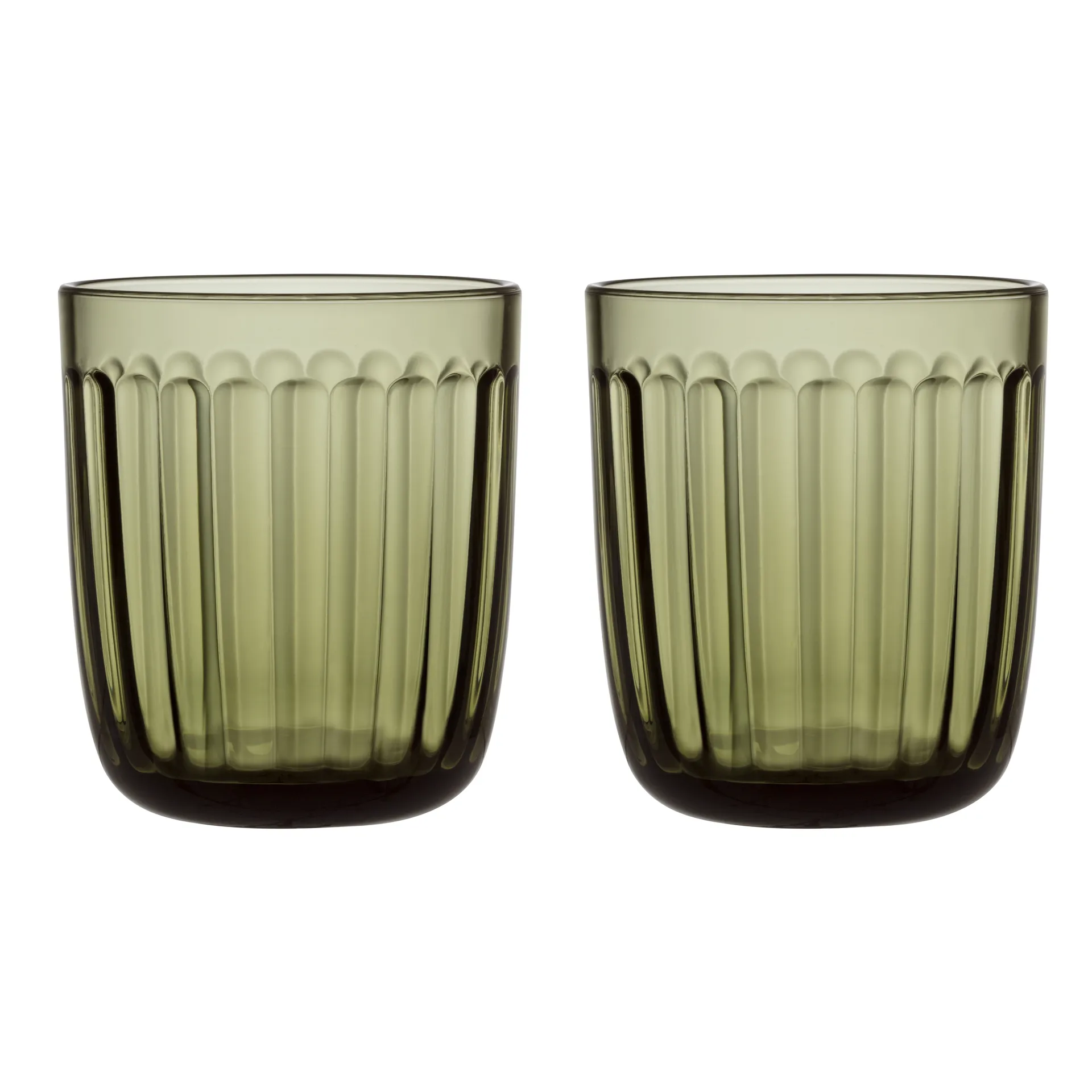 2 Vasos Raami 26 cl, verde musgo Iittala