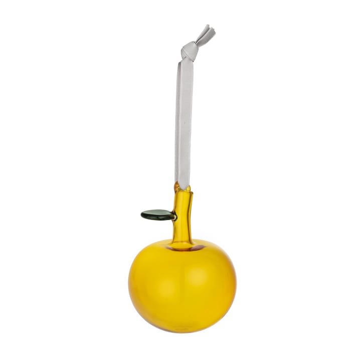 3 Colgantes Iittala manzanas de vidrio, amarillo Iittala