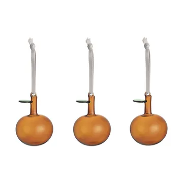 3 Colgantes Iittala manzanas de vidrio - Marrón - Iittala