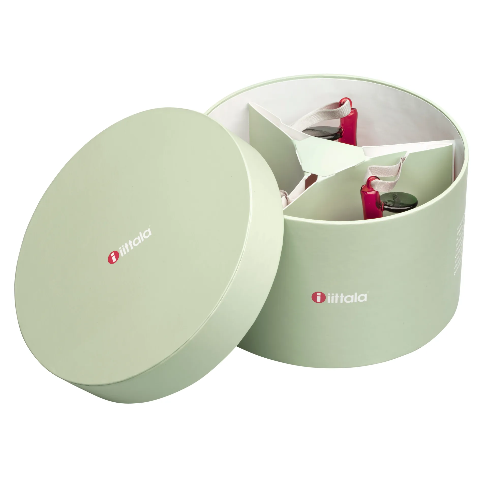 3 Colgantes Iittala manzanas de vidrio, rojo Iittala