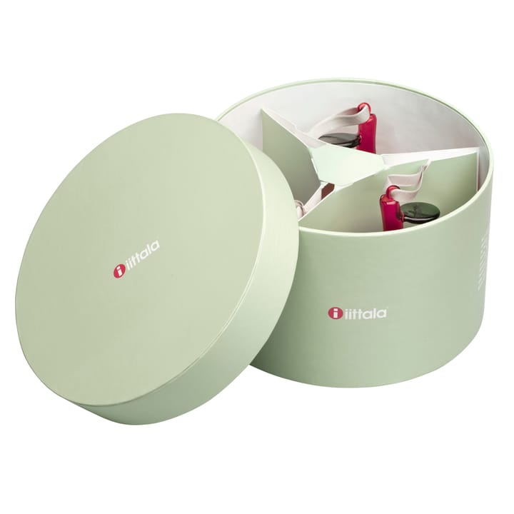 3 Colgantes Iittala manzanas de vidrio, rojo Iittala