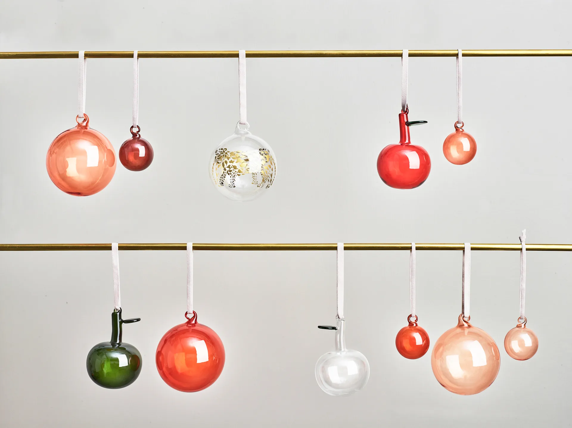 3 Colgantes Iittala manzanas de vidrio, transparente Iittala