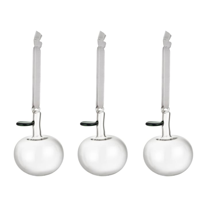 3 Colgantes Iittala manzanas de vidrio - transparente - Iittala