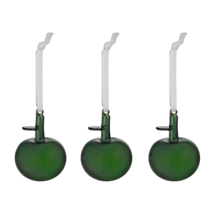 3 Colgantes Iittala manzanas de vidrio - verde - Iittala