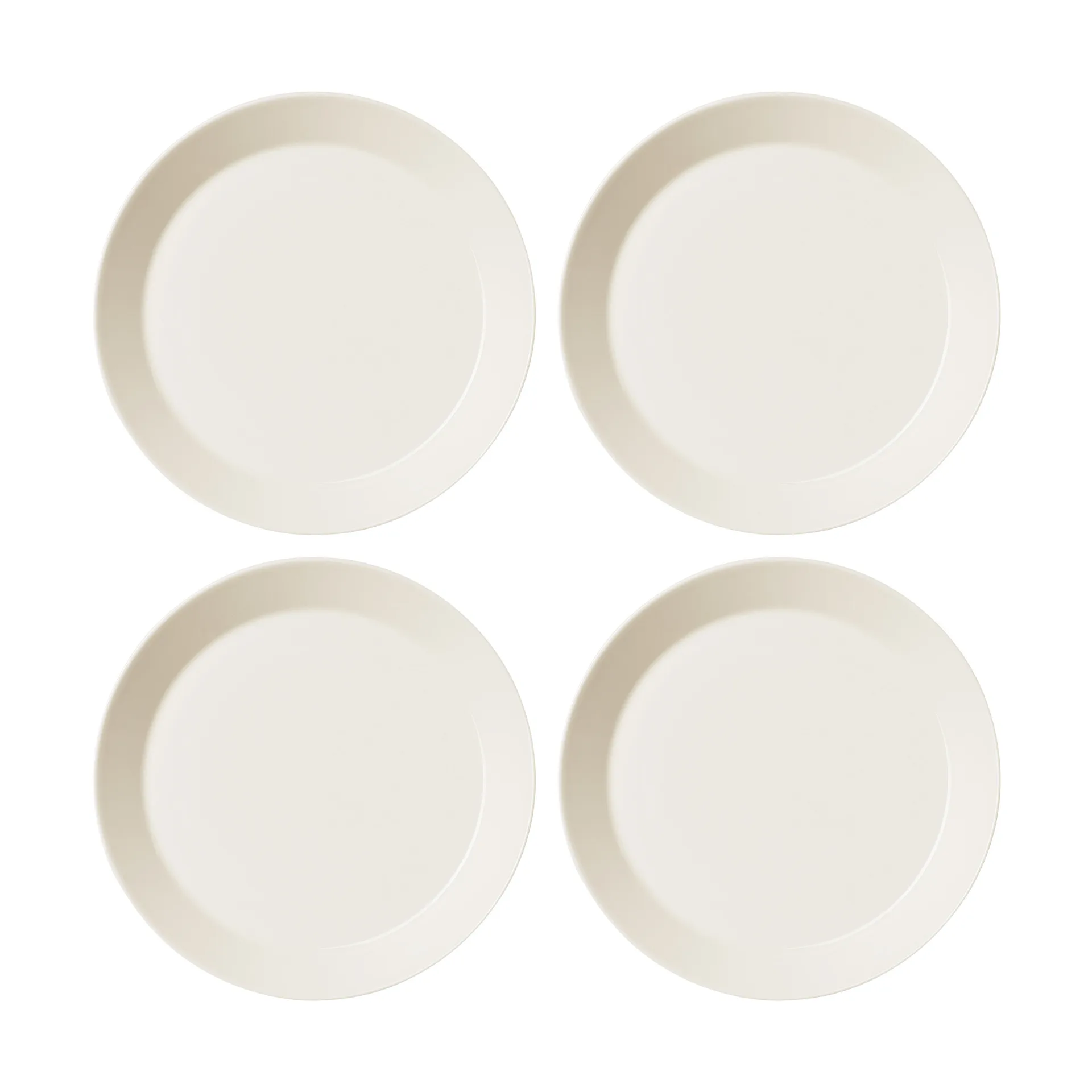 4 Platos Teema Ø26 cm, Blanco Iittala