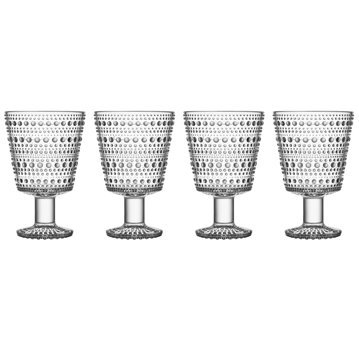 4 Vasos con pie Kastehelmi 26 cl - Transparente - Iittala