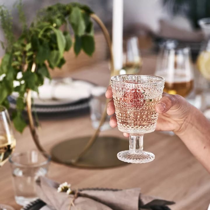 4 Vasos con pie Kastehelmi 26 cl, Transparente Iittala