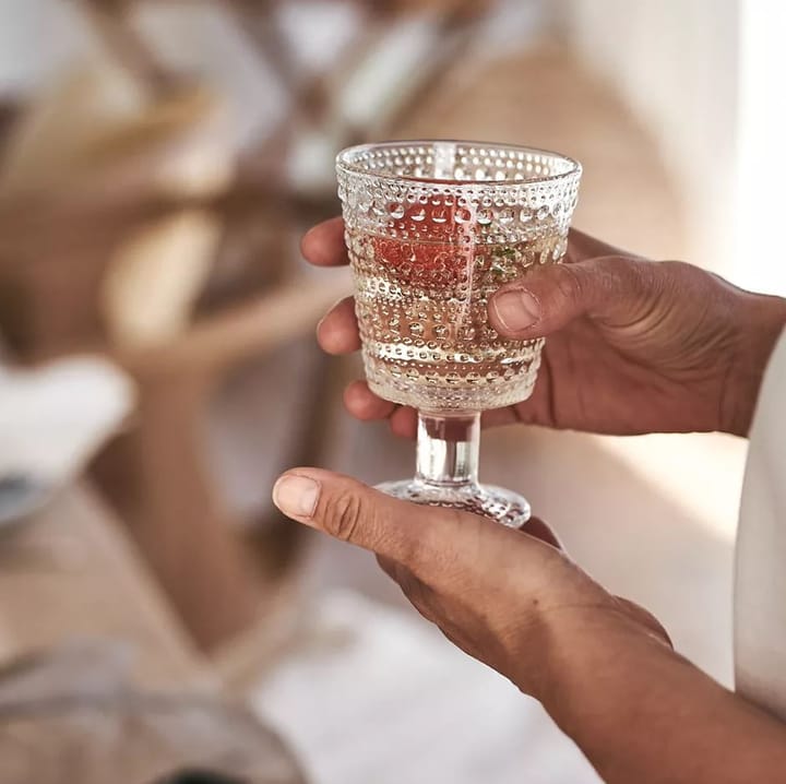 4 Vasos con pie Kastehelmi 26 cl, Transparente Iittala