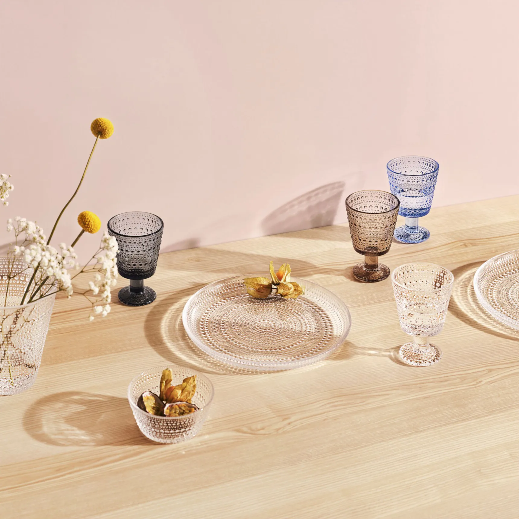 4 Vasos con pie Kastehelmi 26 cl, Transparente Iittala