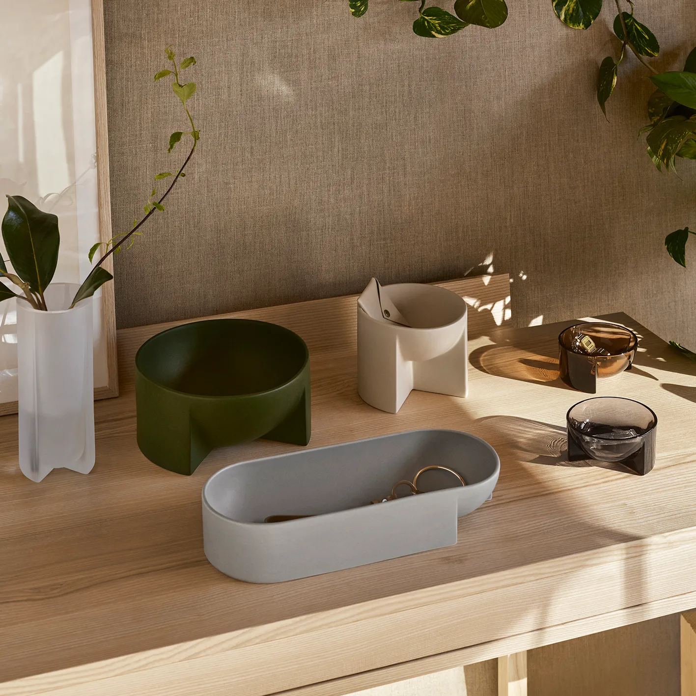 Bol cerámica Kuru 12x24 cm, verde musgo Iittala