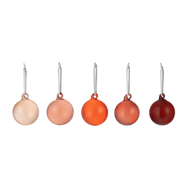 Bolas de navidad vidrio Iittala 40 mm 5 piezas - rojo - Iittala