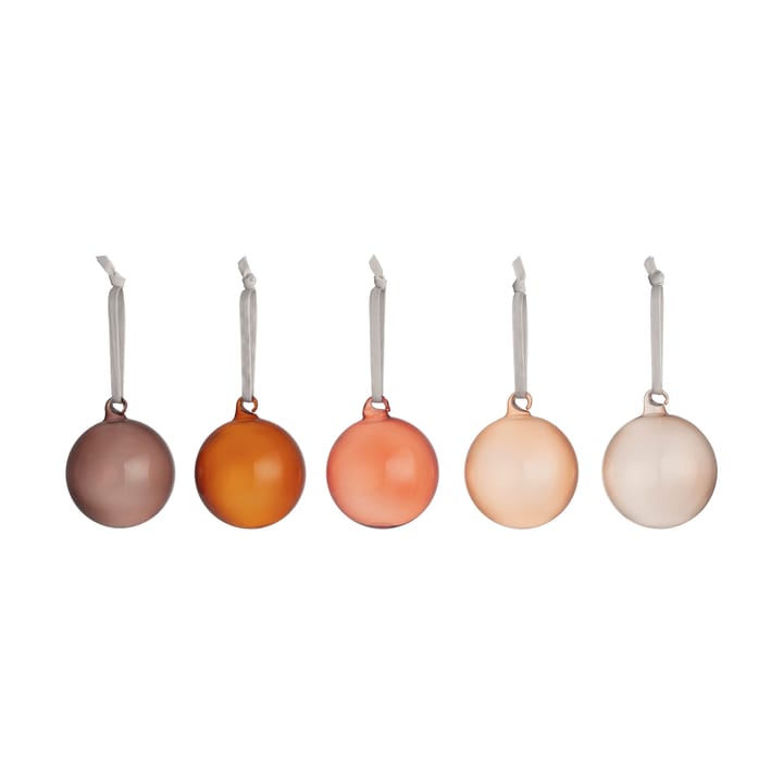 Bolas de navidad vidrio Iittala 80 mm 5 piezas - Marrón - Iittala