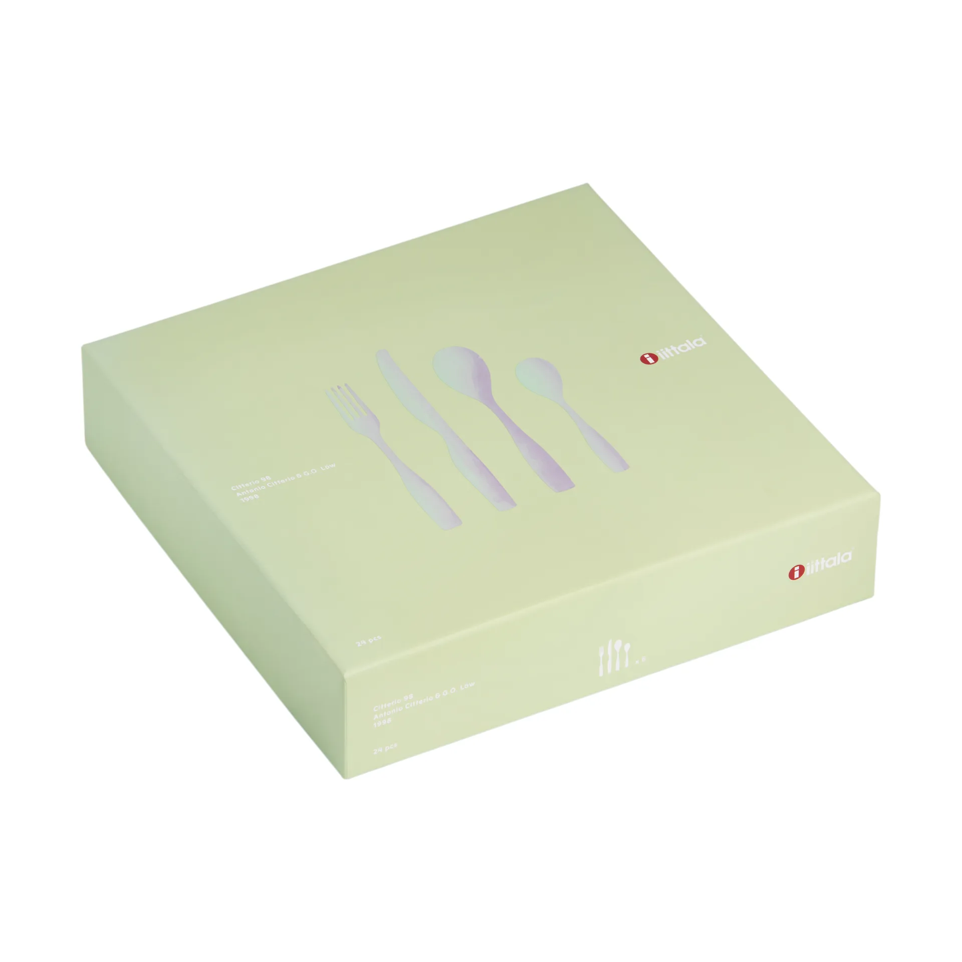 Cubertería Citterio 98 en caja de regalo 24 piezas, Mate Iittala
