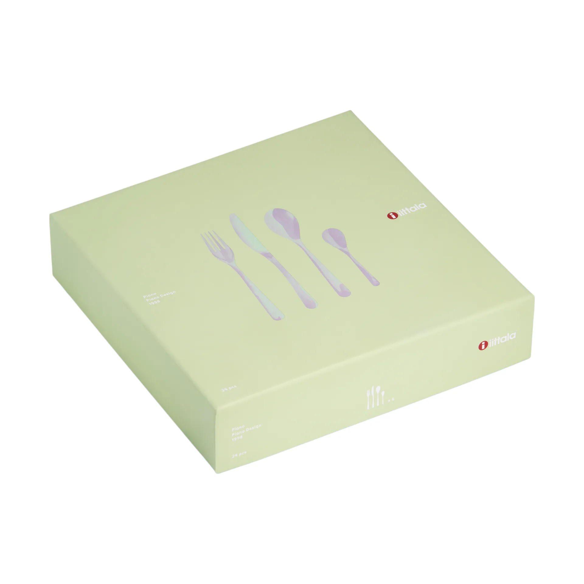 Cubertería Piano en caja de regalo 24 piezas, Brillo Iittala