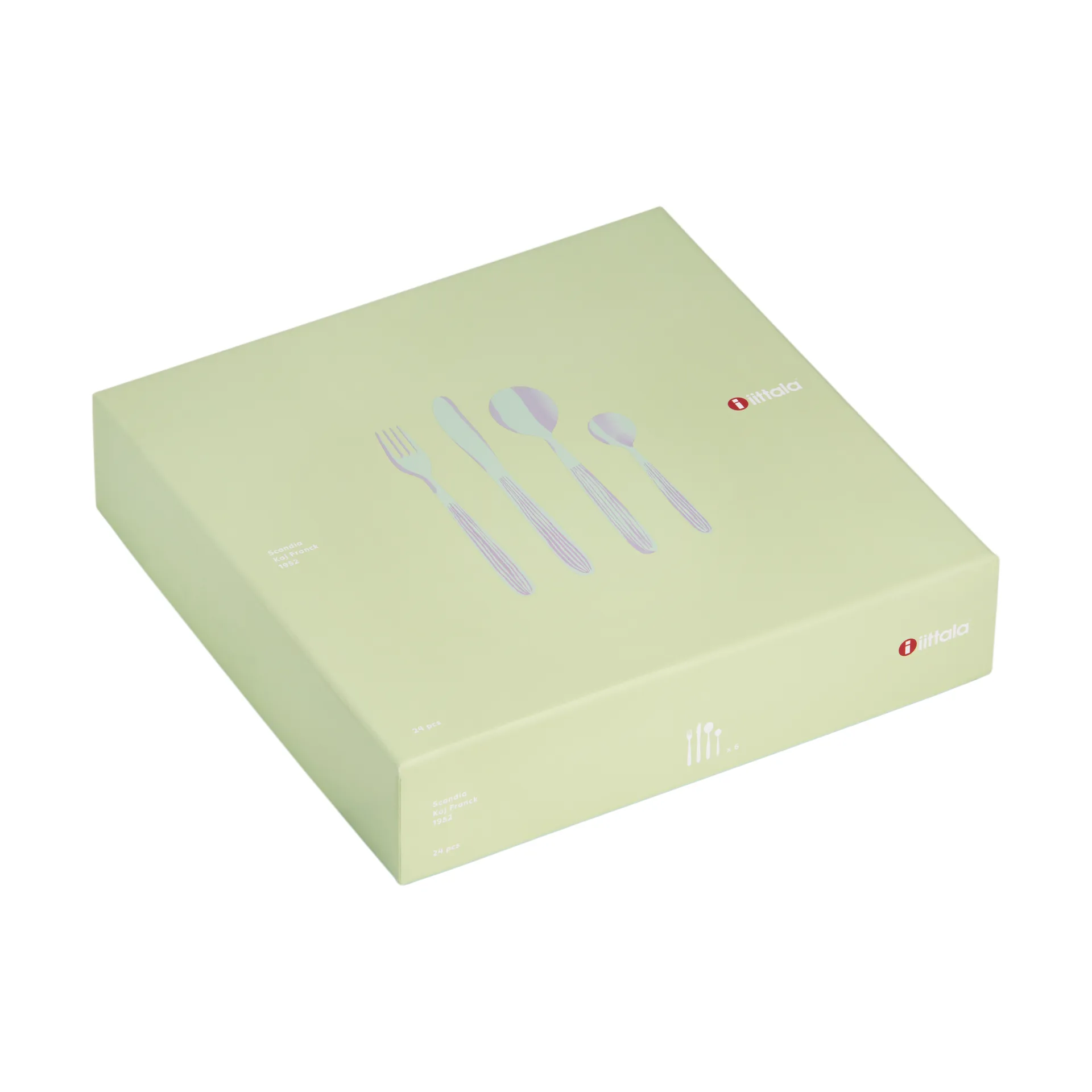 Cubertería Scandia en caja de regalo 24 piezas, Acero inoxidable Iittala