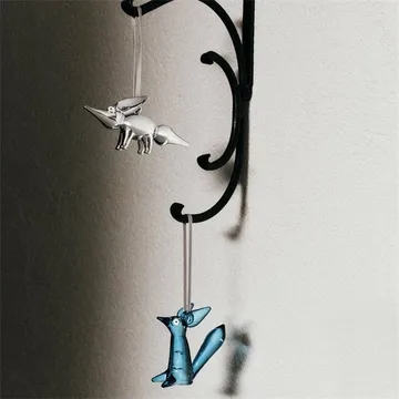 Decoración de vidrio Vulpes 8 cm - Azul acero - Iittala