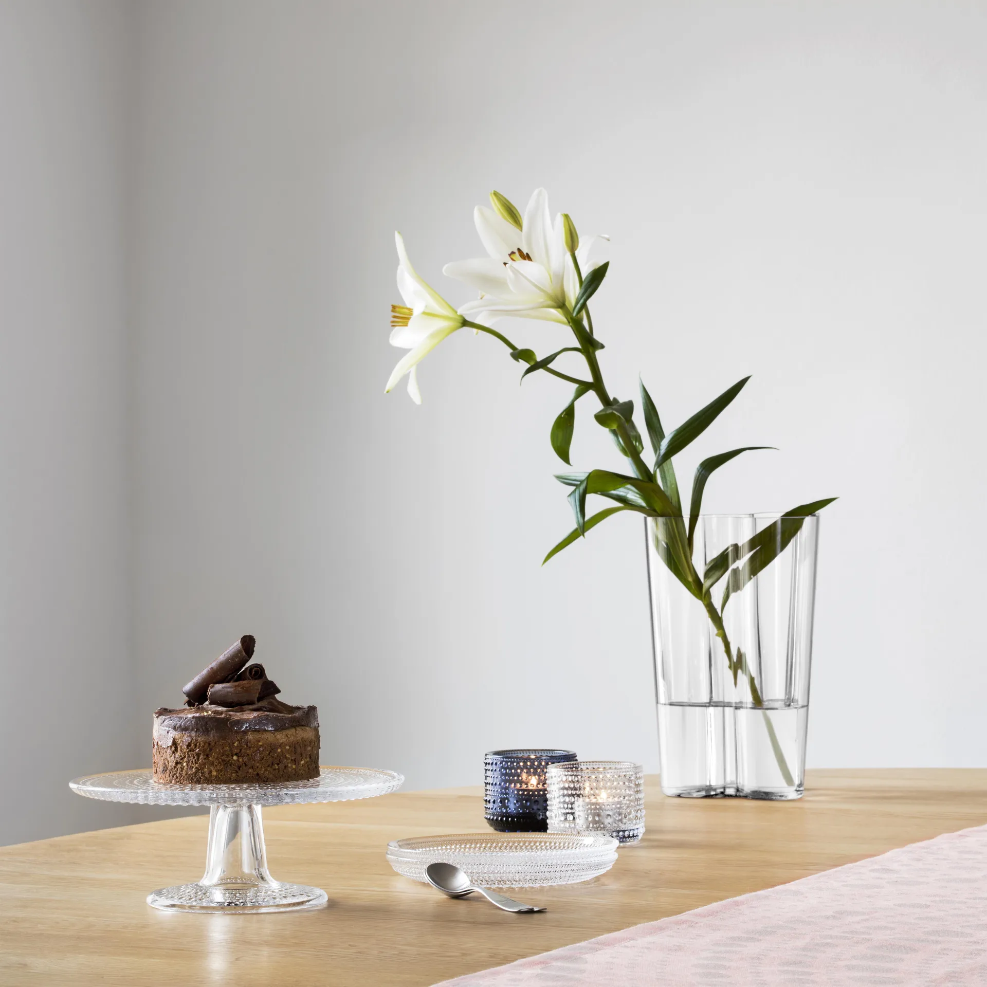 Fuente para tarta Kastehelmi Ø24 cm, transparente Iittala