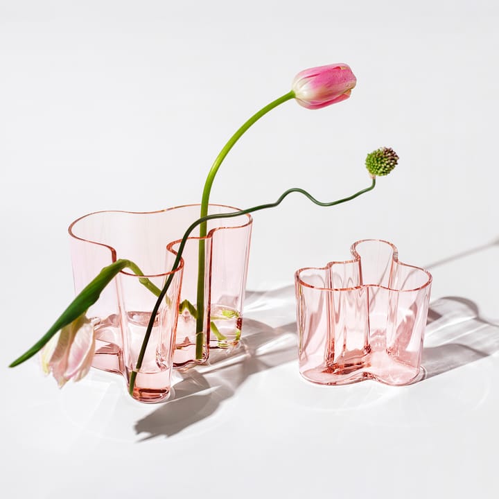 Jarrón Alvar Aalto rosa salmón, 160 mm Iittala