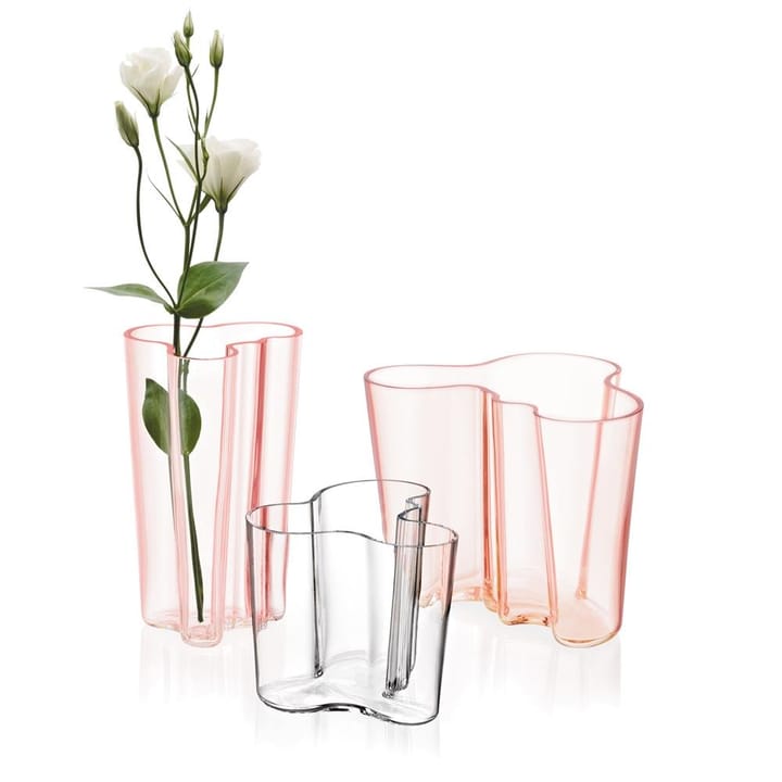 Jarrón Alvar Aalto rosa salmón, 160 mm Iittala
