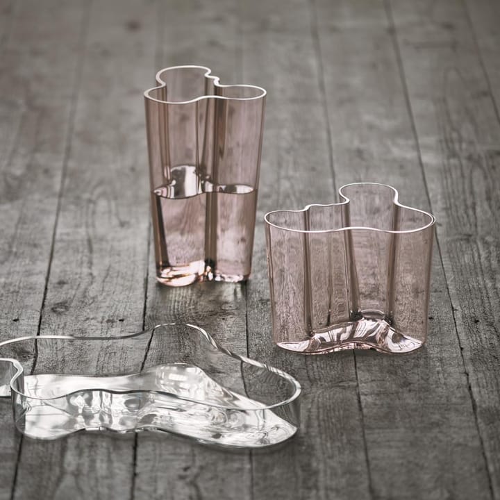 Jarrón Alvar Aalto rosa salmón, 160 mm Iittala