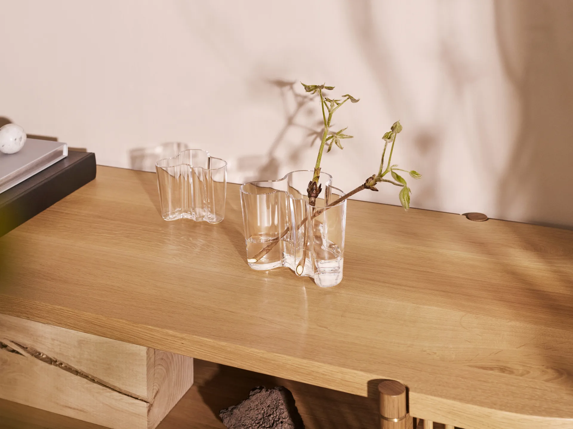 Jarrón Alvar Aalto transparente, 120 mm Iittala