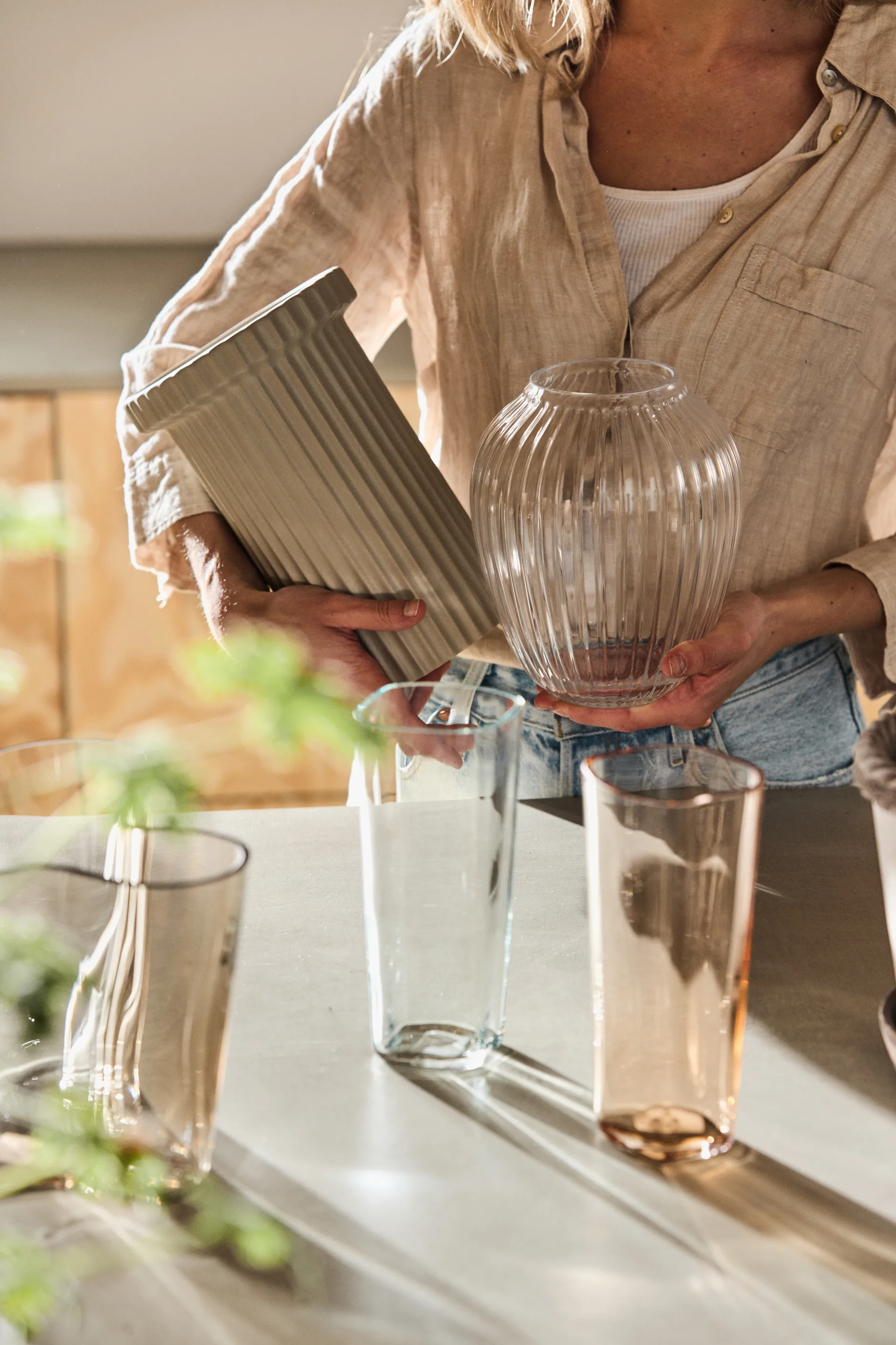 Jarrón Alvar Aalto verde claro 1937, 180 mm Iittala