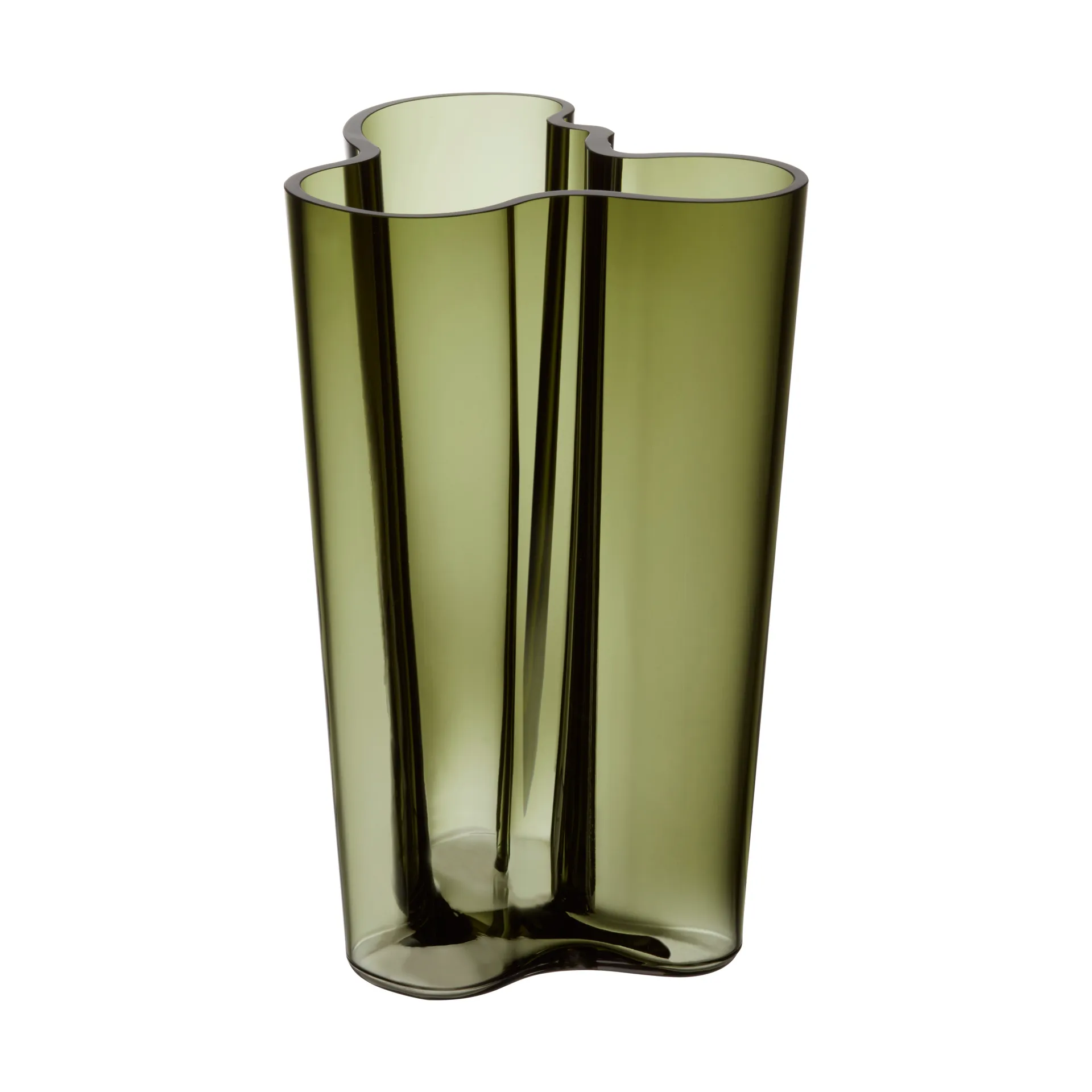 Jarrón Alvar Aalto verde musgo, 251 mm Iittala