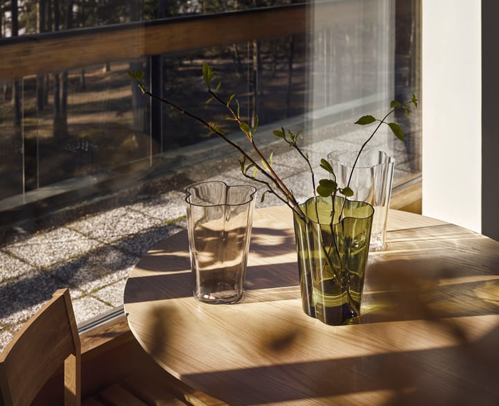 Jarrón Alvar Aalto verde musgo, 270 mm Iittala