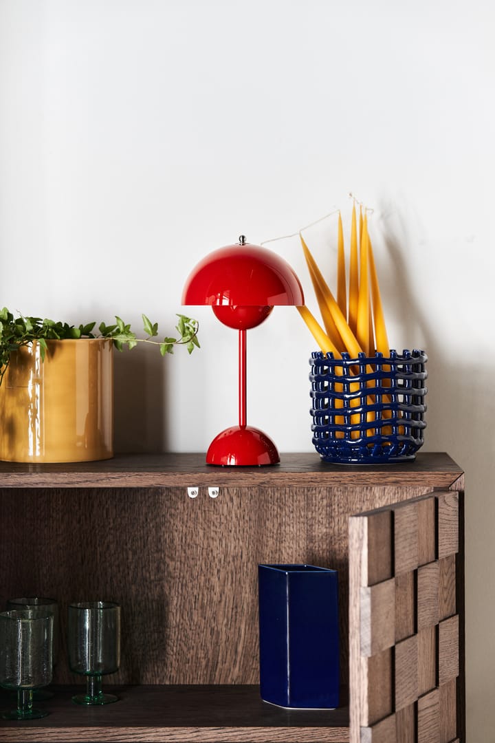 Jarrón de cerámica Ruutu 180 mm, azul oscuro Iittala