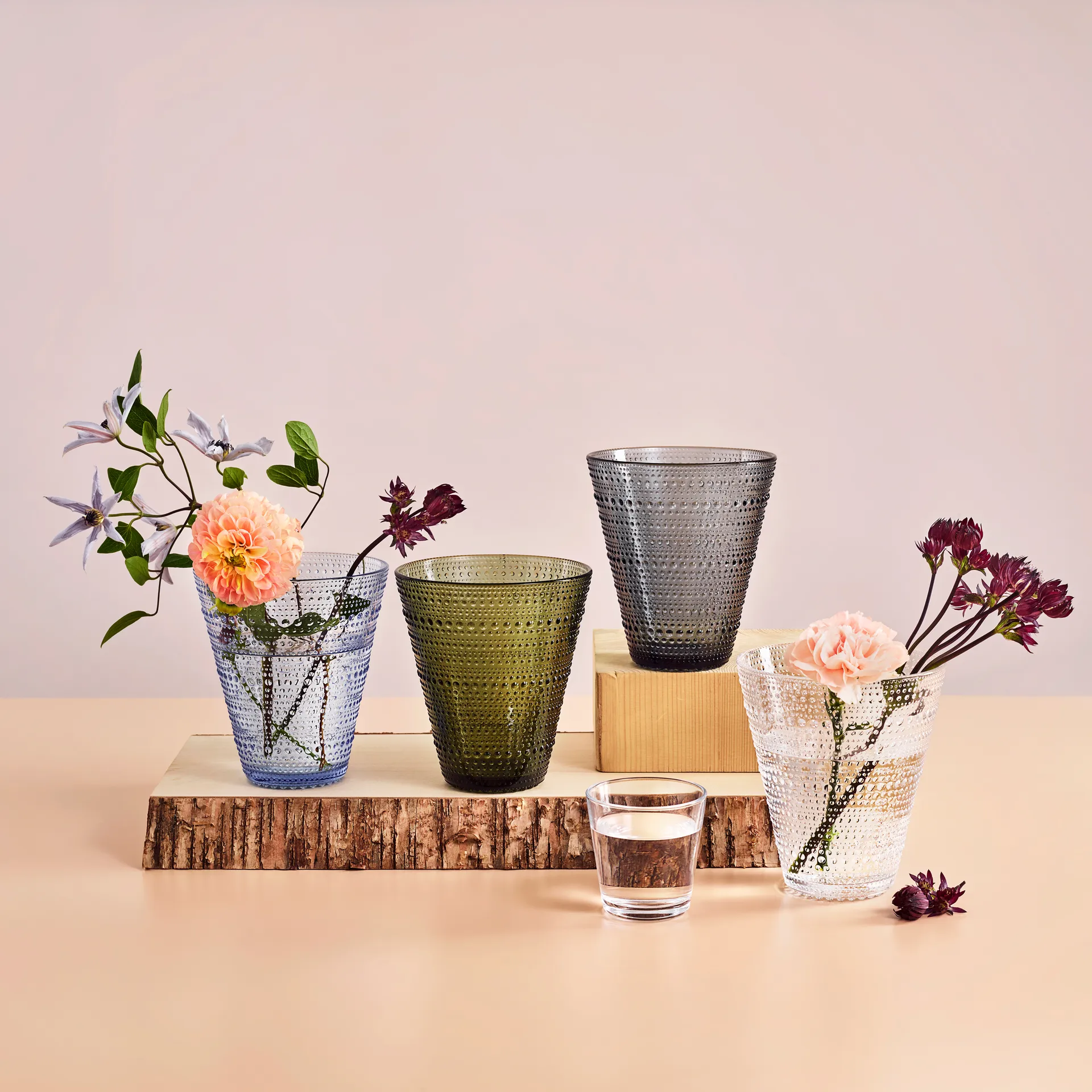 Jarrón Kastehelmi, verde musgo Iittala