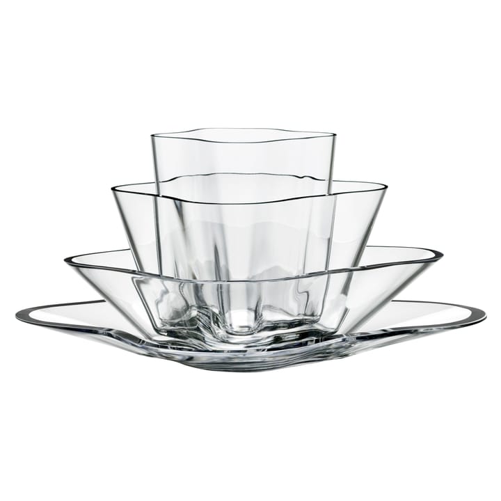 Jarrón para flores Alvar Aalto 4 piezas - transparente - Iittala