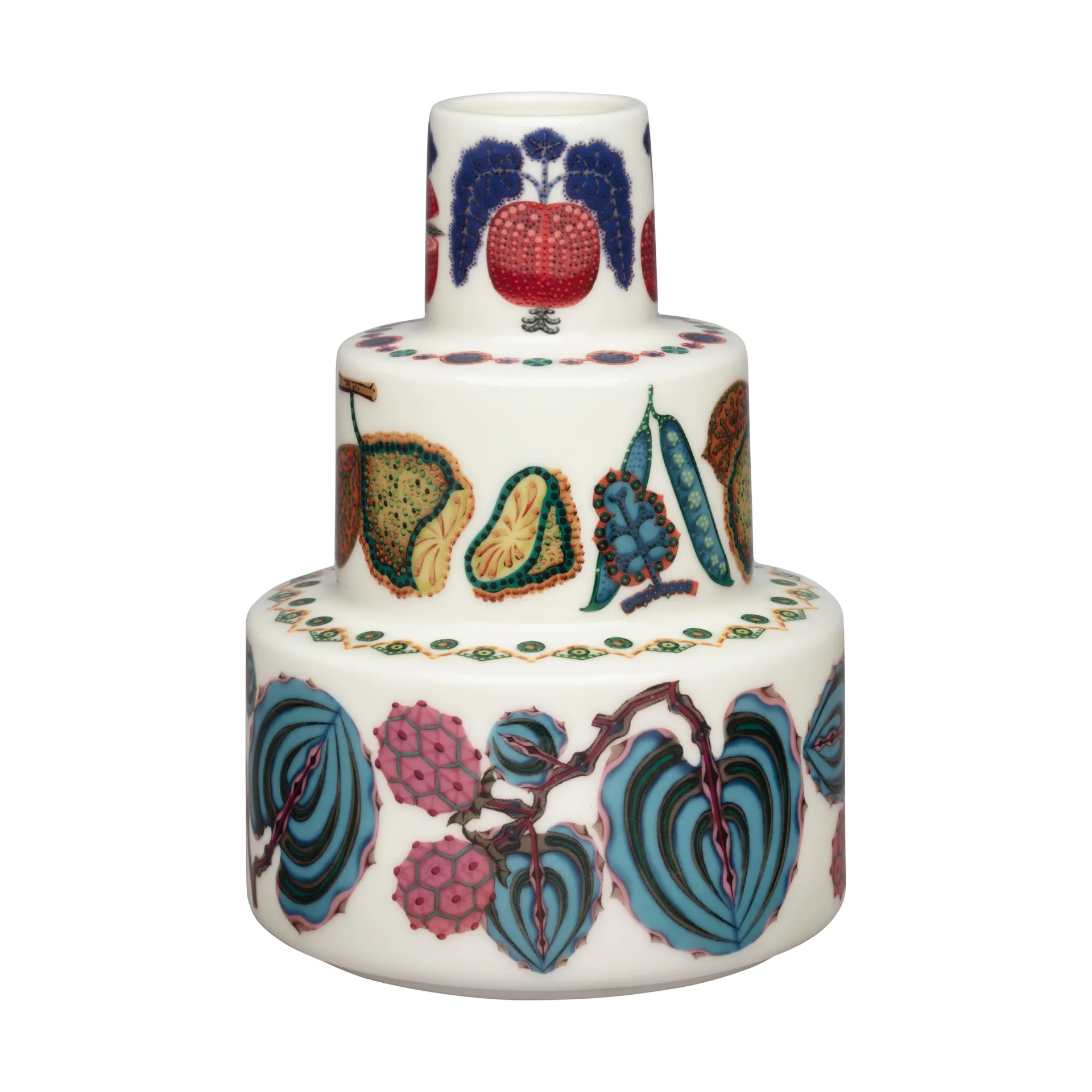 Jarrón Taika Sato Ø13x18 cm, Blanco-multicolor Iittala