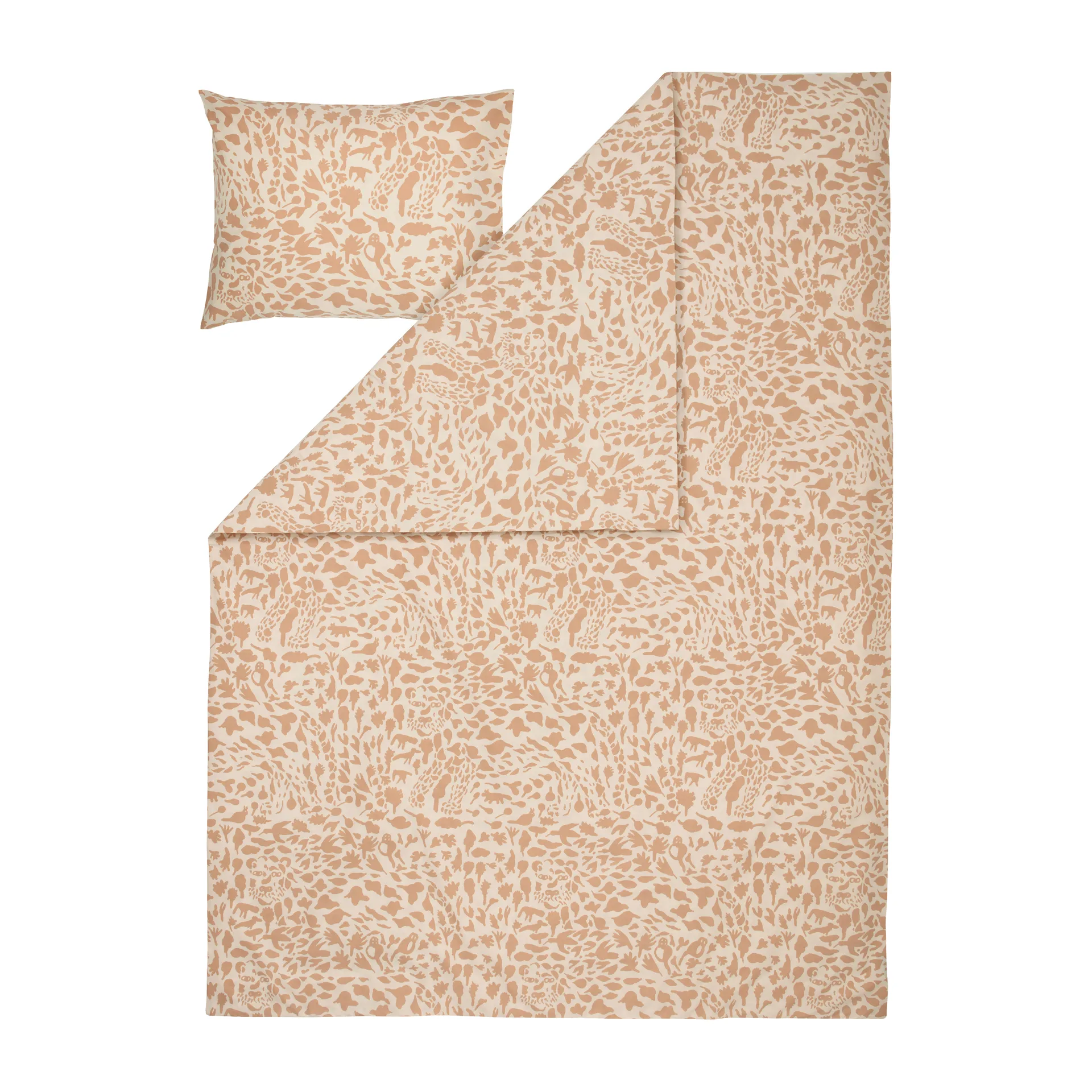 Juego de funda nórdica Oiva Toikka Cheetah 150x210 cm, marrón Iittala