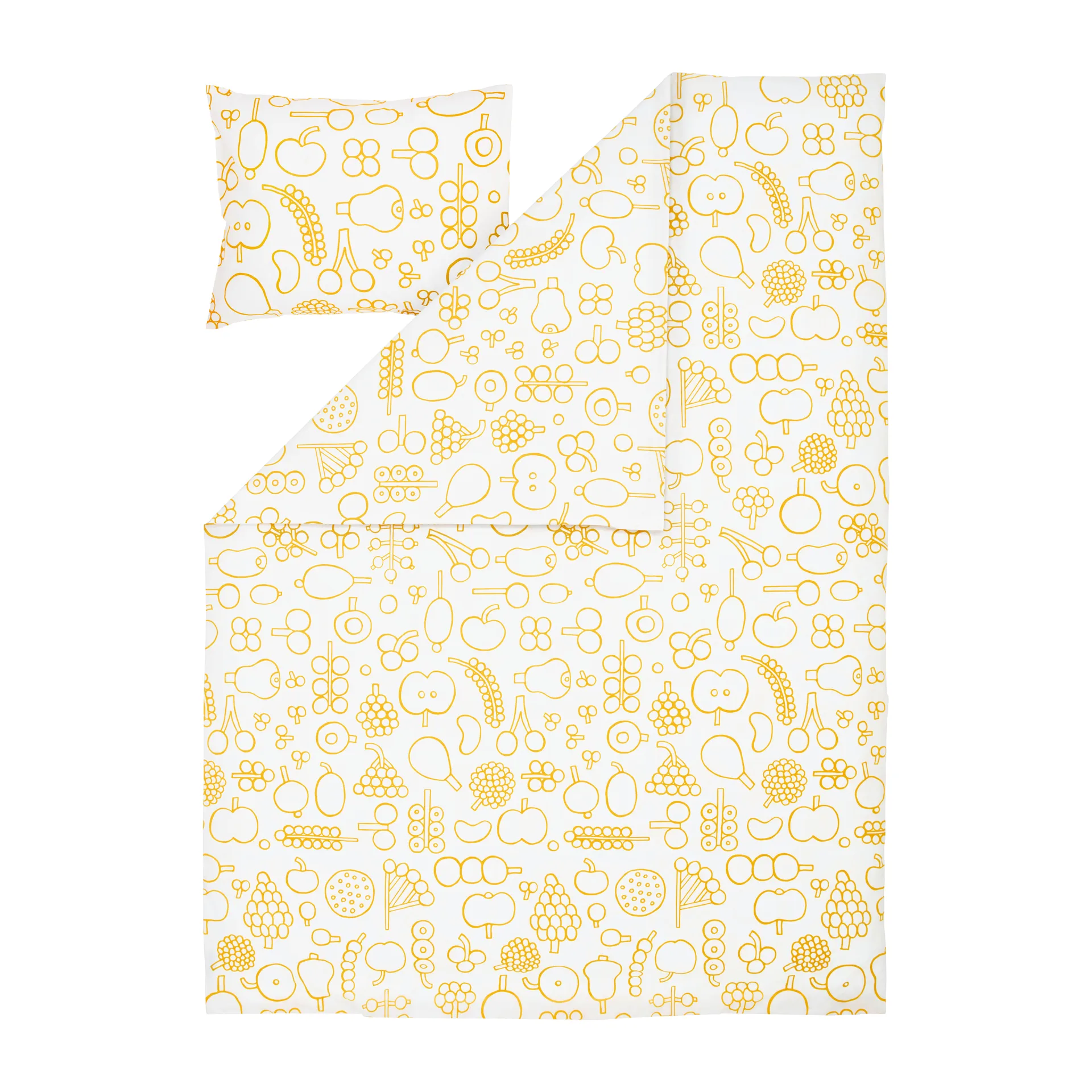 Juego de funda nórdica Oiva Toikka Frutta 150x210 cm, amarillo Iittala