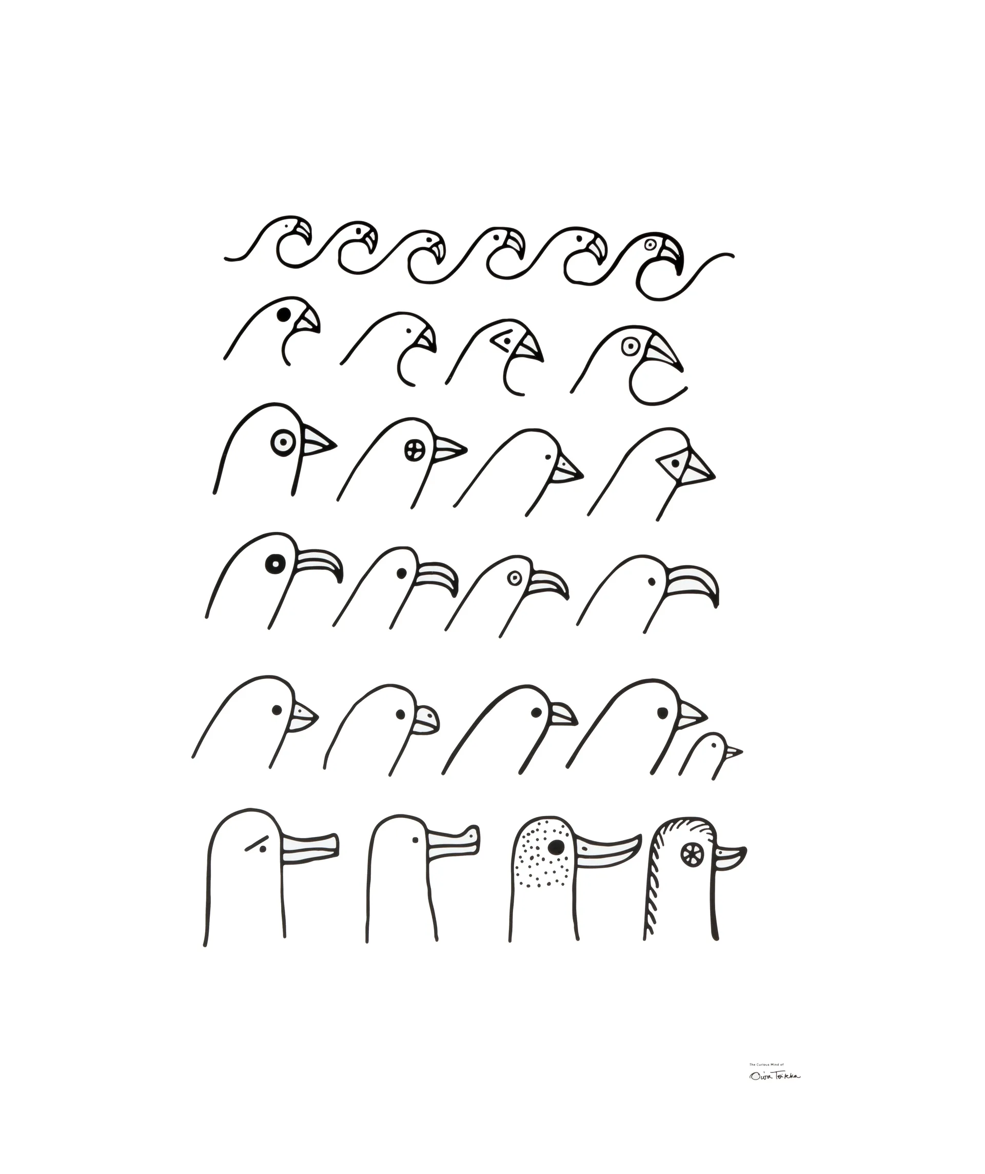 Lámina Oiva Toikka Birdhouse, 50x70 cm Iittala