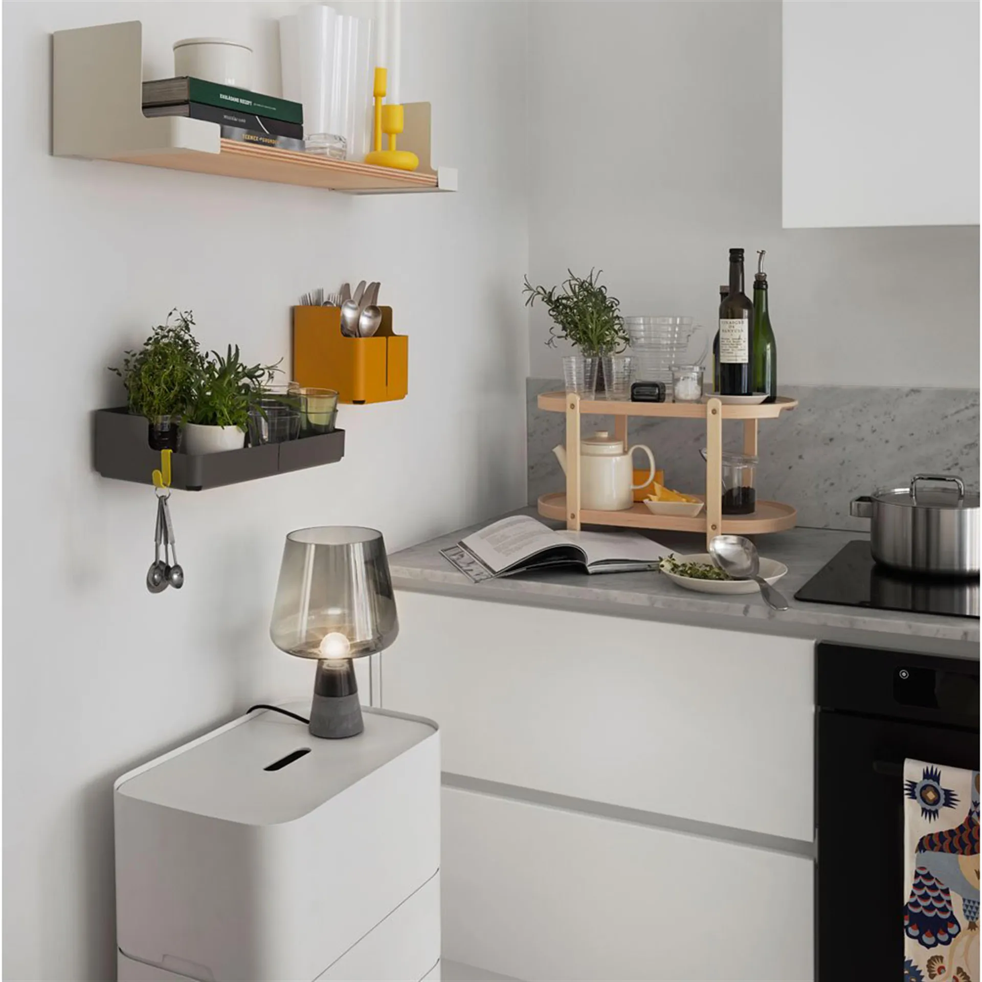 Lámpara de mesa Leimu 300x200 mm, gris Iittala