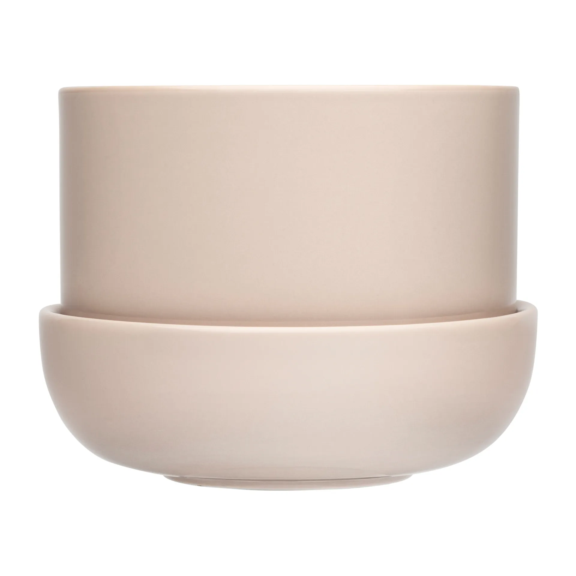 Maceta con plato Nappula Ø17 cm altura 13 cm, Beige Iittala