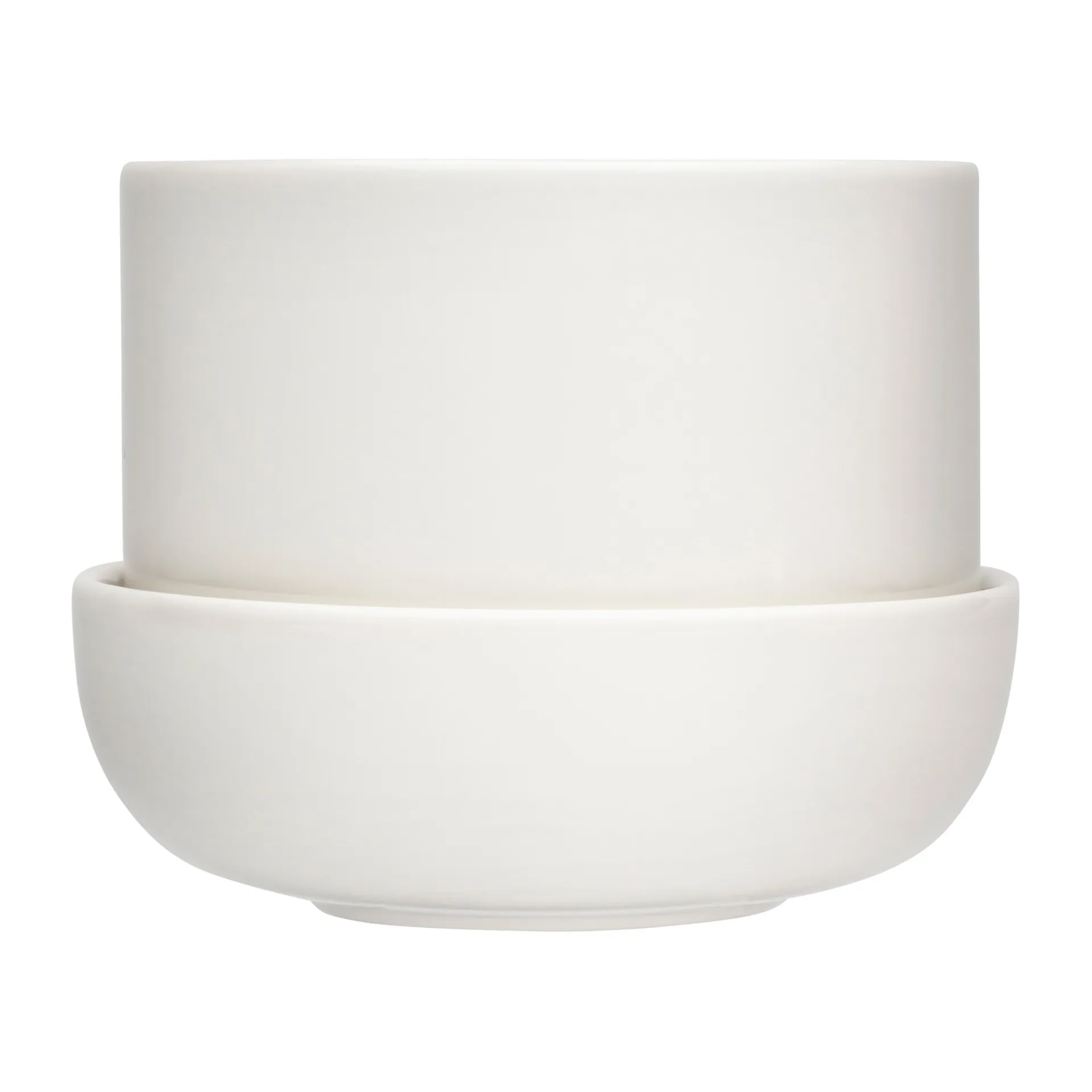 Maceta con plato Nappula Ø17 cm altura 13 cm, blanco Iittala