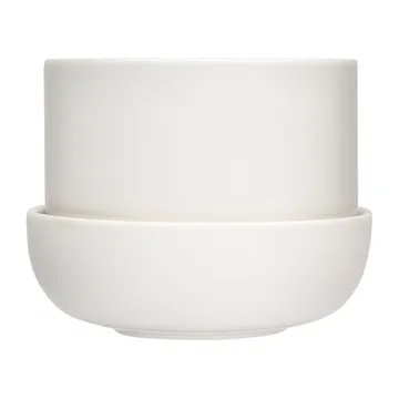 Maceta con plato Nappula Ø17 cm altura 13 cm - blanco - Iittala