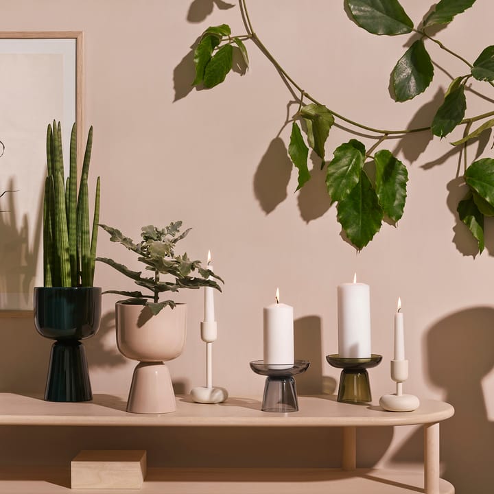 Maceta Nappula Ø15 cm altura 26 cm, verde oscuro Iittala