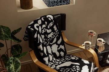 Manta de lana Oiva Toikka Cheetah 130x180 cm - negro-blanco - Iittala