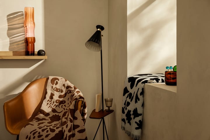Manta de lana Oiva Toikka Cheetah 130x180 cm, negro-blanco Iittala